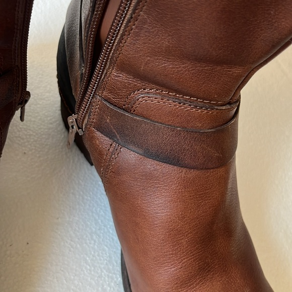 Merrell Women Oak leather Mid Calf Moto boot water resistant buckle harness 10.5 - Picture 9 of 16